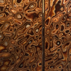 Detail of the Urushi lacquer door panel